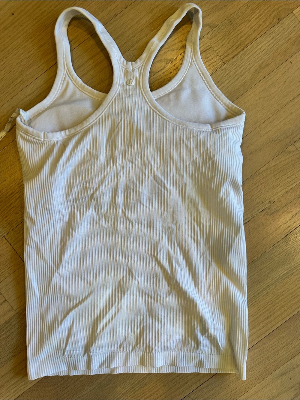 lululemon athletica White Ribbed Racerback Tank - Picture 4 of 6